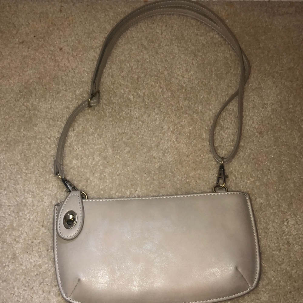 Patina Grey- Cream Lock Purse